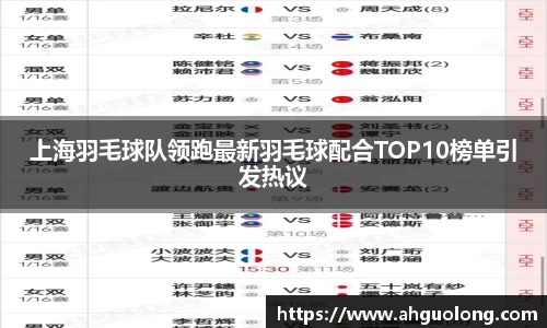 上海羽毛球队领跑最新羽毛球配合TOP10榜单引发热议